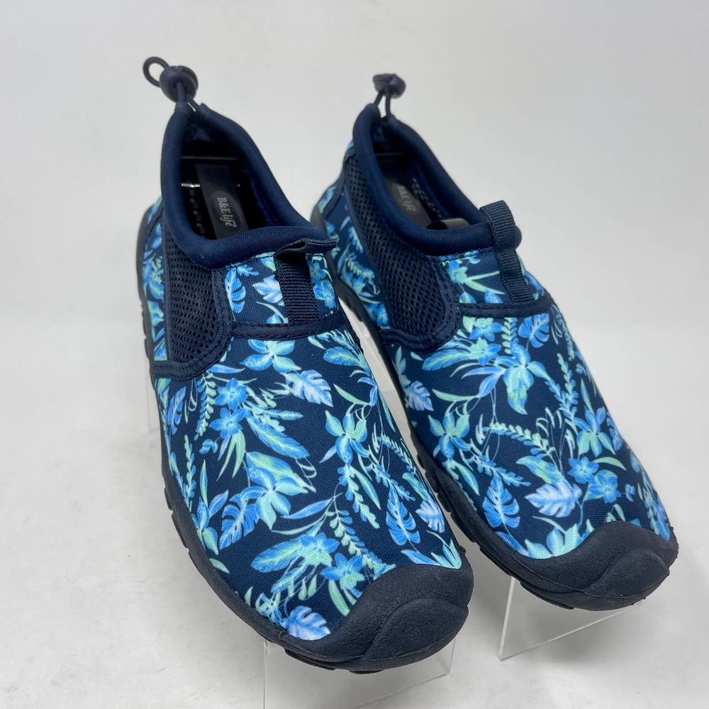 Lands End Water Shoes Women's Sz 7 Navy Floral 2400:J.7.1 - Picture 4 of 12